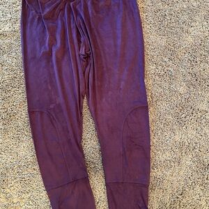 Libby Edelman Pull On Elastic Waist Ankle Pants Womens Sz 2X Faux Suede Purple